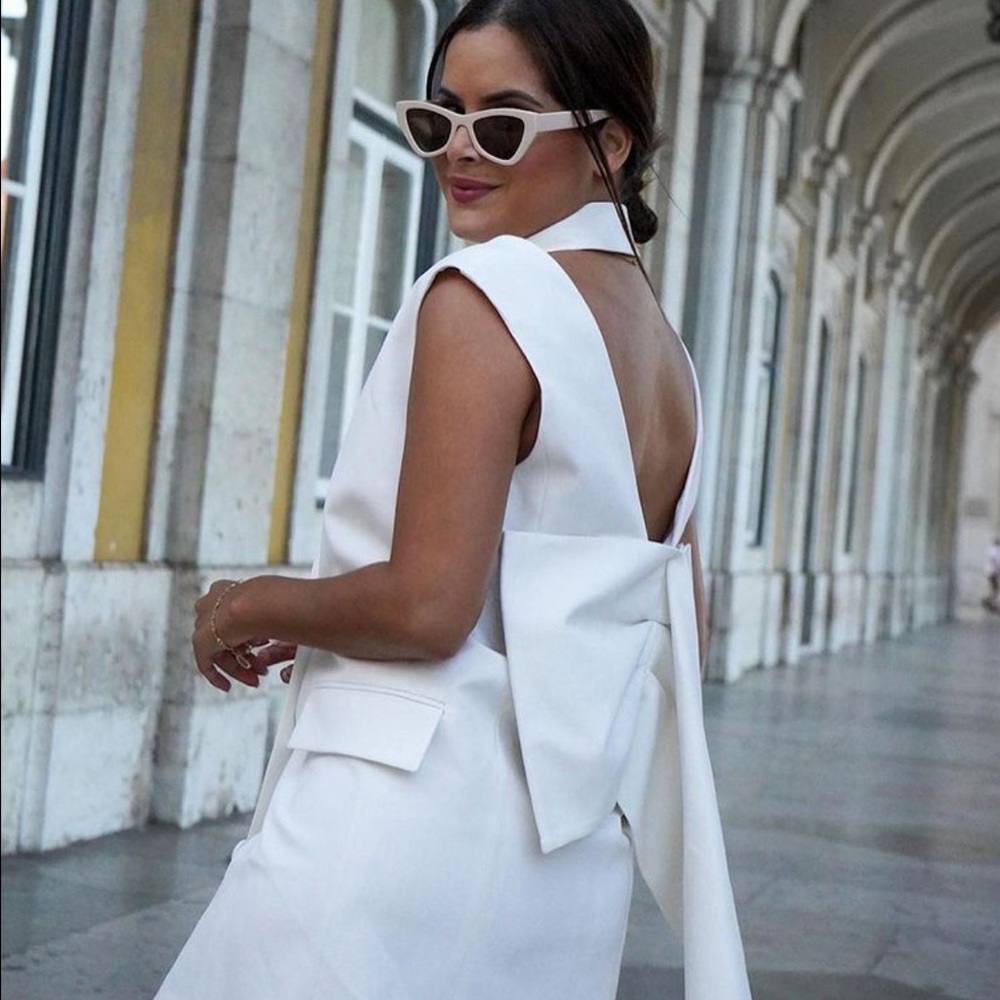 NWT Zara Limited Edition Bow Sleeveless Dress - Picture 5 of 16